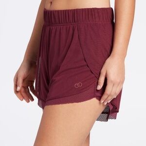 CALIA Mixed Mesh High Rise Performance Shorts Sz S